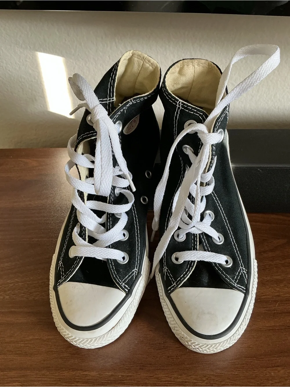 Converse Black High-Top Kids Sneakers with White Accents